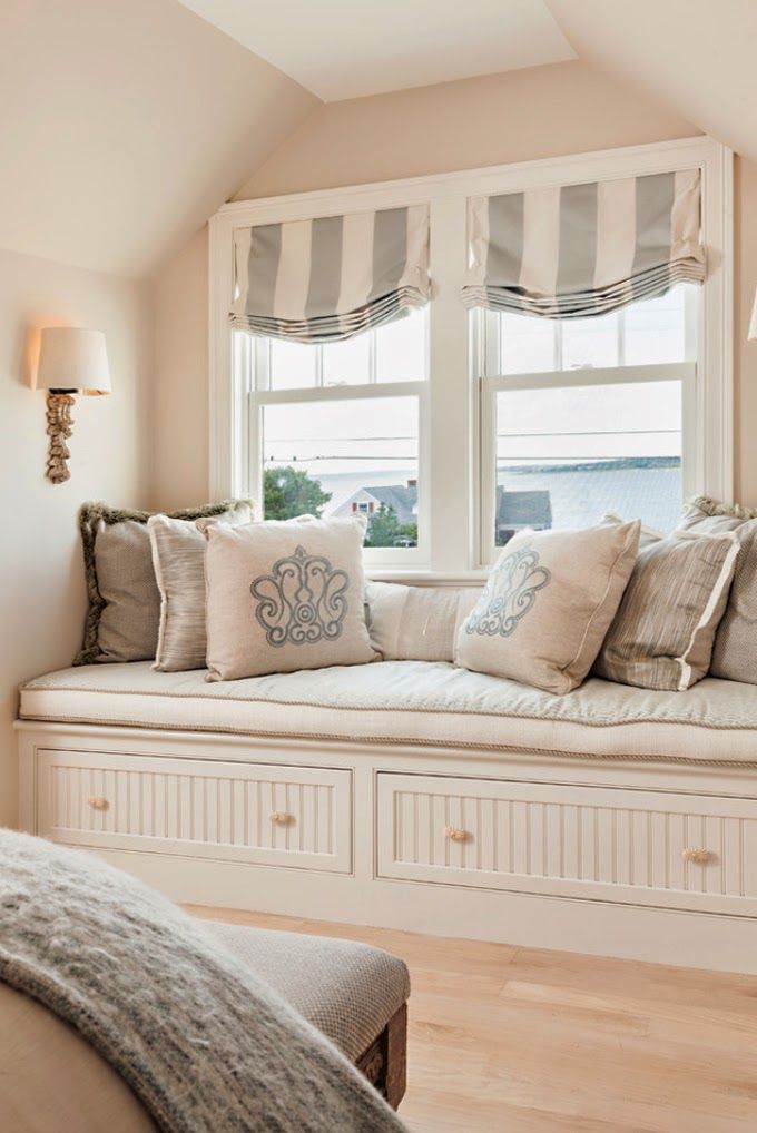 comfy window seat | Casabella Home Furnishings and Interiors I have to have one someday :)