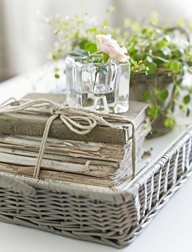 TIDBITS TWINE Coffee Table Basket Decorating with Baskets {18 Everyday Ideas}: 