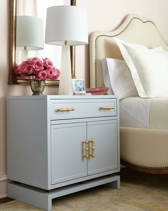 Nightstand too low? Make a platform and paint or stain it the same color as your nightstand to raise it up to the appropriate level. Helps to either extend the life of your existing tables or helps make imperfect thrift pieces fit their new homes.: 