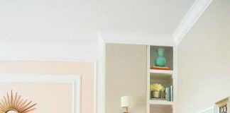Glam up your bedroom with faux crown molding.