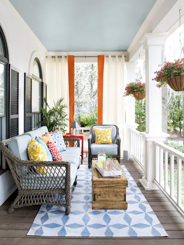 Porch Design and Decorating Ideas : Outdoors : Home & Garden Television. Outdoor living space 2. Love the vintage trunk.