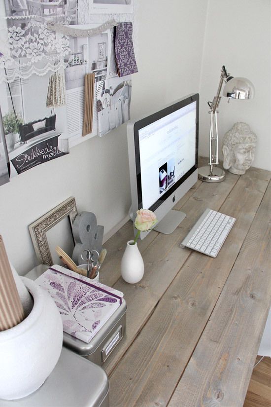 A simple wood desk can create a calm environment at the office.   http://www.uship.com/office-movers/