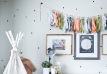 Girls room tour, ikea hack, diy, ombre dresser, polka dot walls, lace teepee, toddler room, gold, peach.
