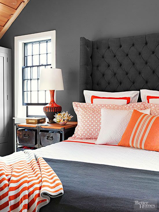 DON'T Forget the Headboard Taller headboards introduce a vertical element that can enlarge the sense of space: 
