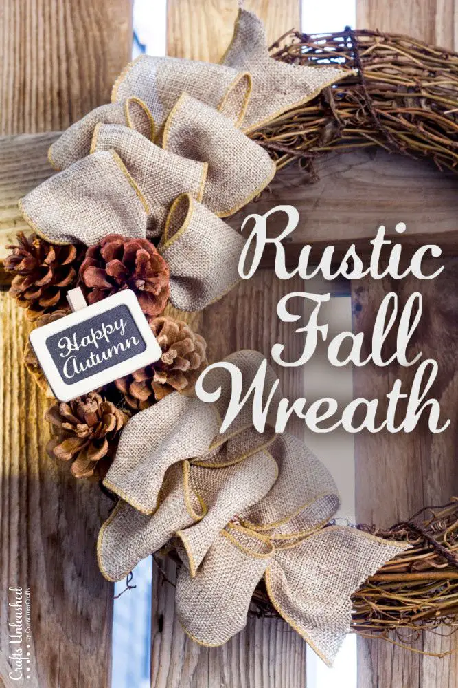Here's a fun and easy rustic DIY fall wreath you can start picking up supplies for so that your porch is ready when Autumn hits!: 