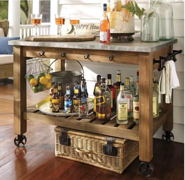 Build a Potting Table, Great for Parties, Too! | http://betweennapsontheporch.net