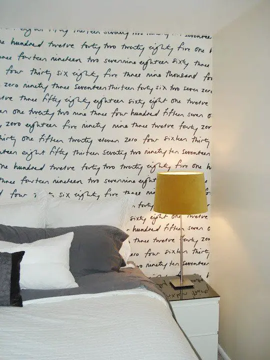 This is cool. Don't like completely wallpapered walls, but an accent corner like this is cool. Nice match with grey walls