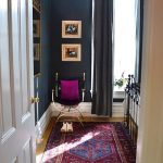 Persian rug blue wall bedroom