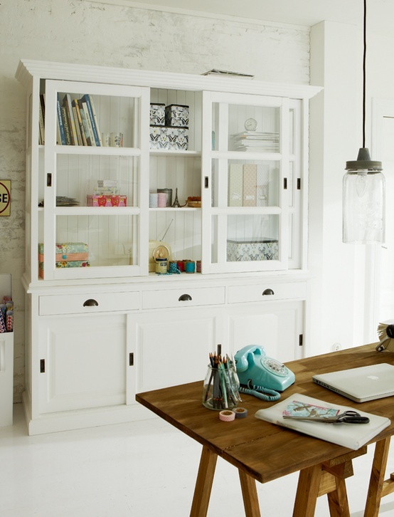 beautiful cabinet with sliding glass doors Live Simply by Annie