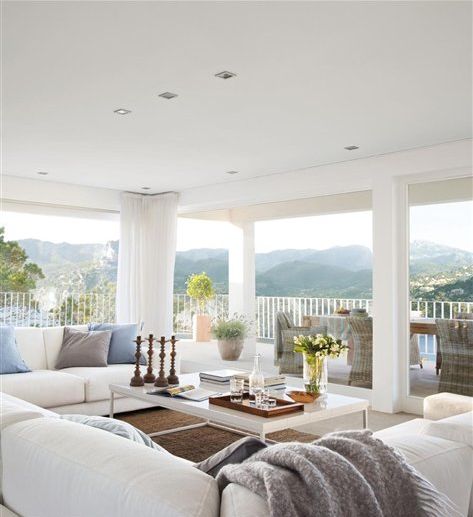 Gorgeous Living Room with a beautiful sectional sofa that is situated to take in all the Amazing Views! Plus, a beautiful balcony to enjoy outdoor living & dining.