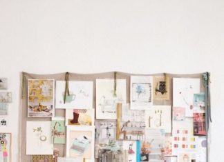 Hanging all important papers and pictures on a cute corkboard above your desk is a nice way display your inspirations