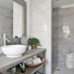 elegant-granite-wet-room-decoration-also-wooden-custom-design-vanity-with-small-mirror-bathroom-decor-ideas-luxury-bathroom-renovation-ideas