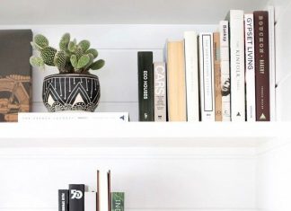 Decorating with books shelf styling