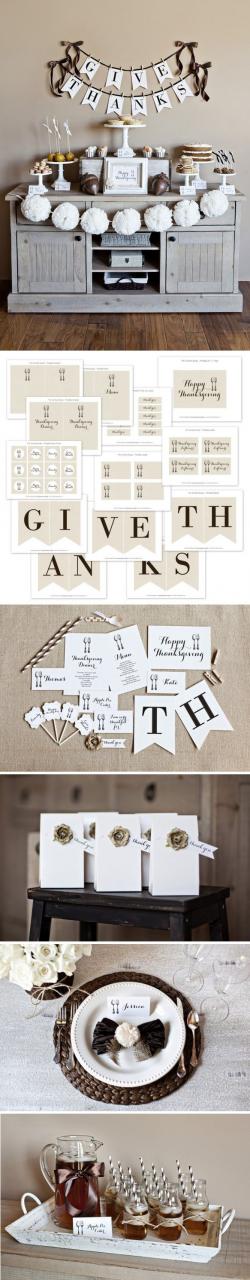 GiveThanks Collection 2012 - free printables from TheTomkat Studio http://www.thetomkatstudio.com/thanksgivingprintables/