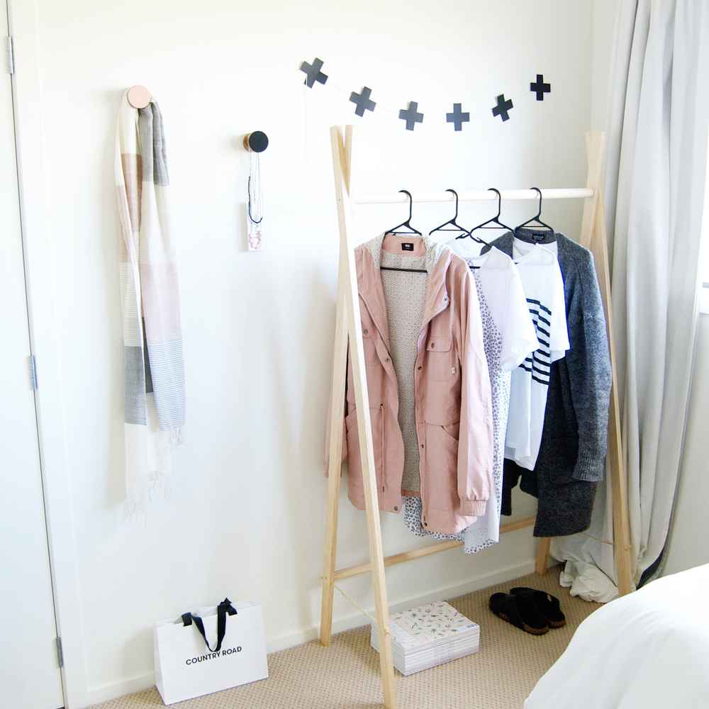 DIY clothes rack