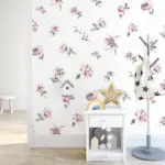 Kid’s room with peel and stick wallpaper