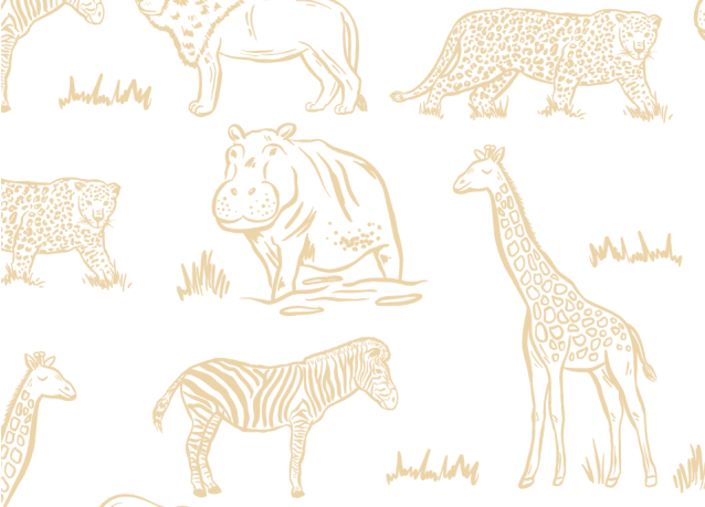 Peel and Stick Kids' Safari animals Wallpaper