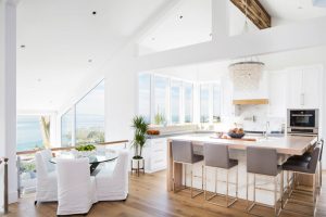 Living room on beach shore