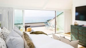 Designed bedroom on beach shore 