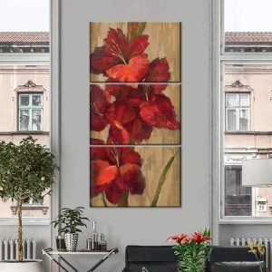 Red floral wall decoration