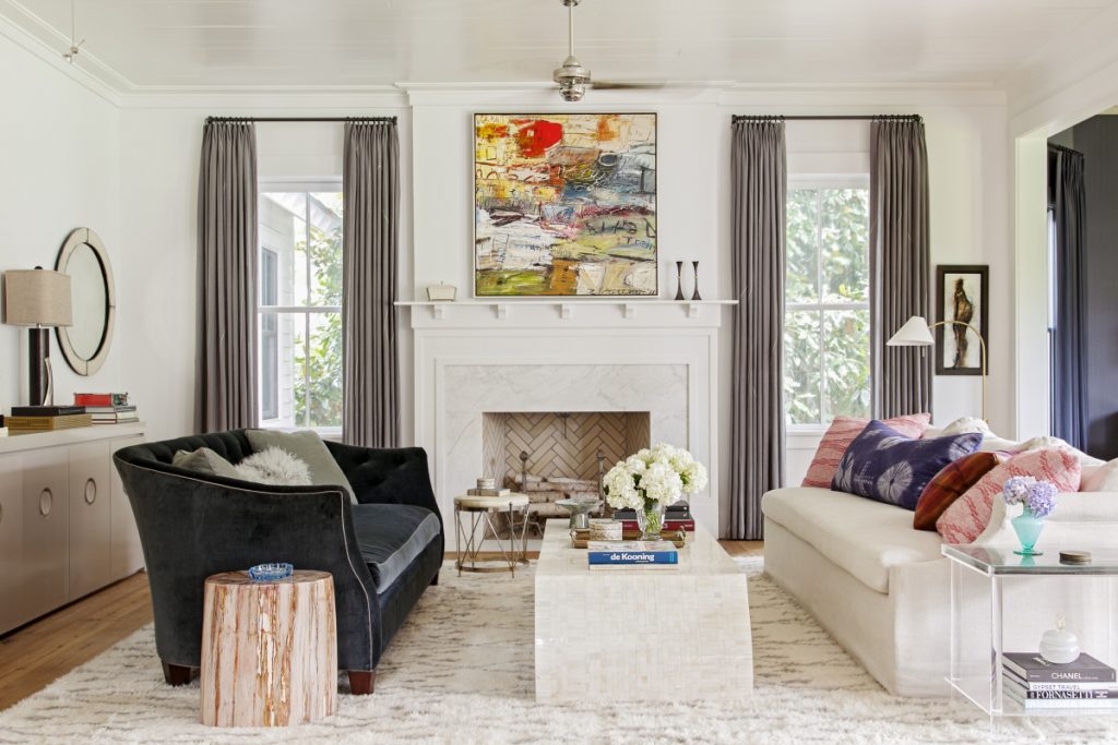 Living room with sofas and coffee table