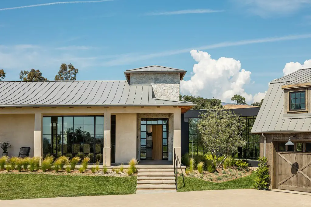 House entrance with front yard