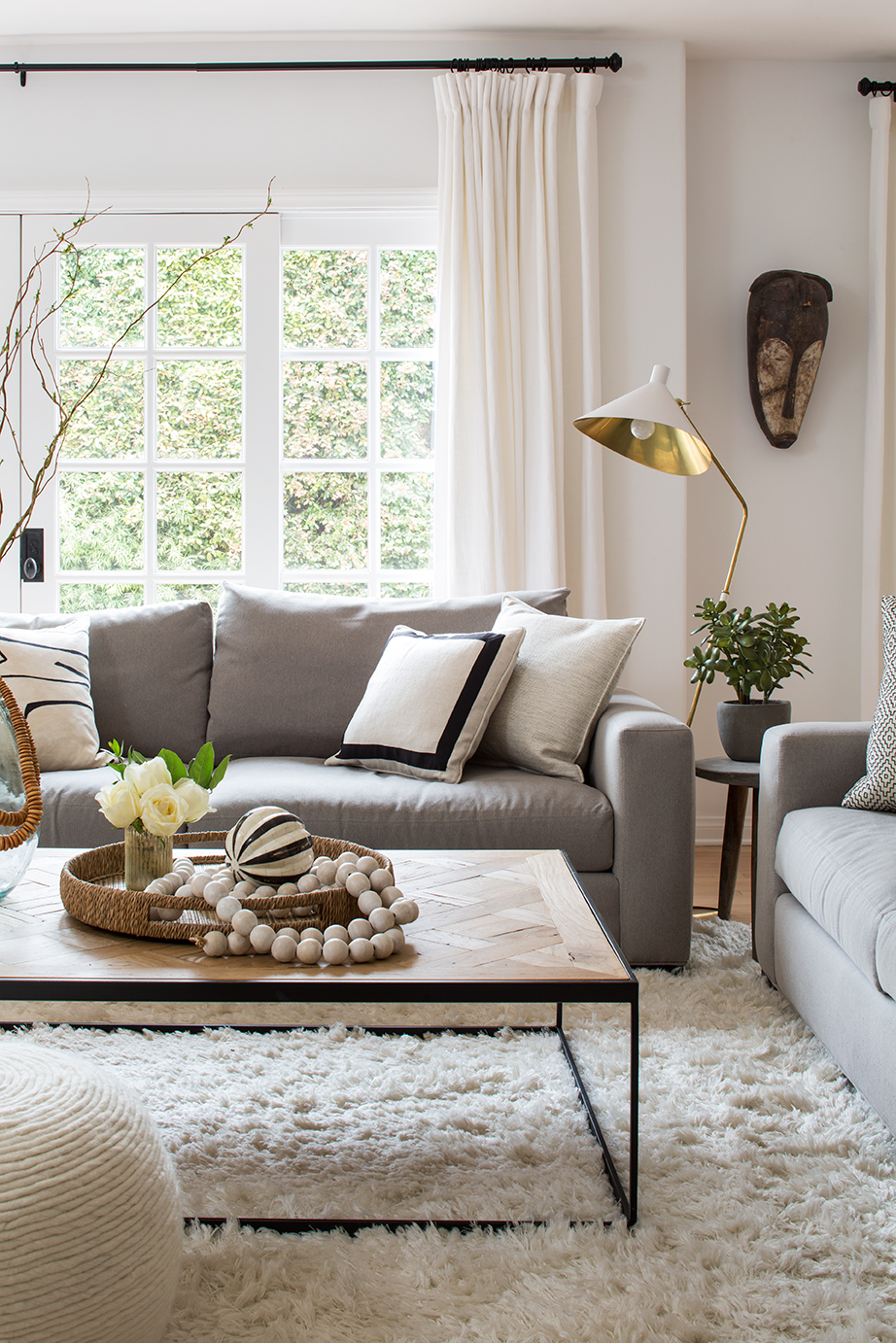 Bright-designed living room