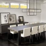 Designed basement dining space