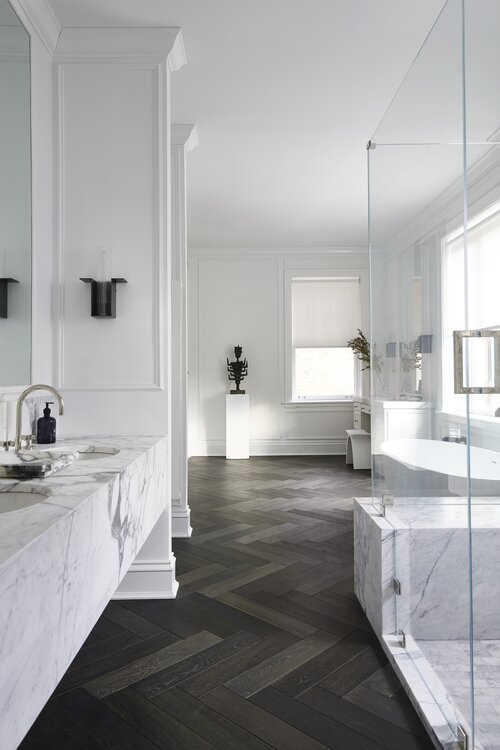 Bathroom with marble