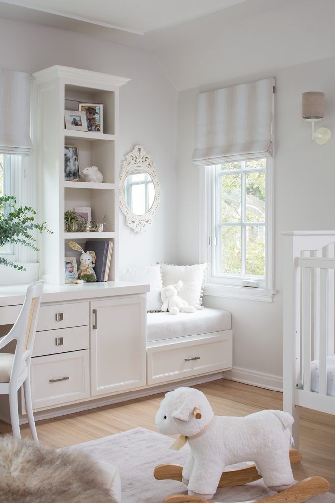 Children's room with rocking toy and cradle 