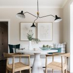 Dining room with table, chairs and celling