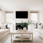 Living room in beige colors