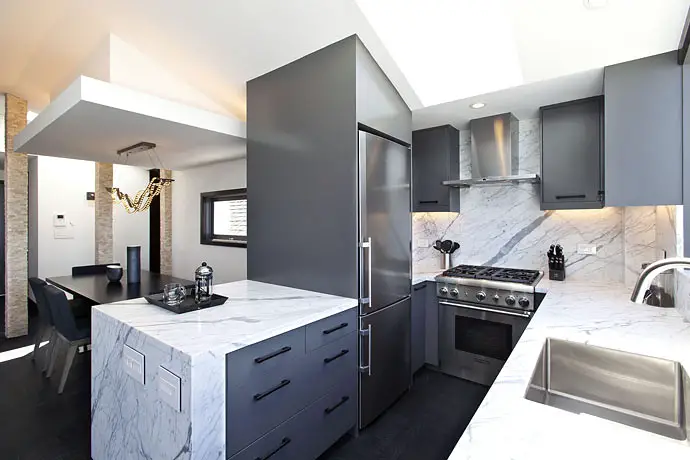 Grey designed kitchen
