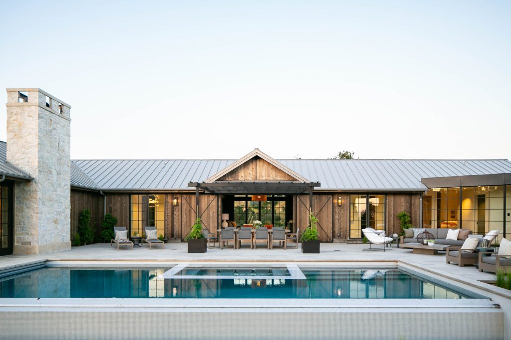 A house with a pool
