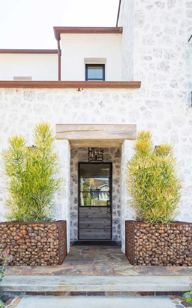 Entrance doors to a house