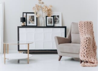 Minimalist style designed living room