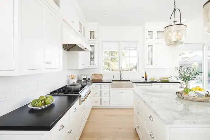 Kitchen with white elements
