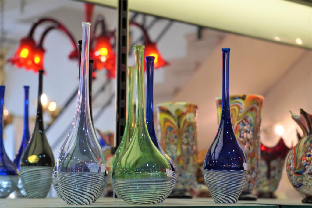Murano glass vases