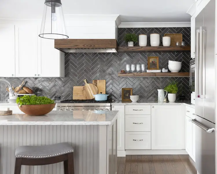 Kitchen with kitchen appliances